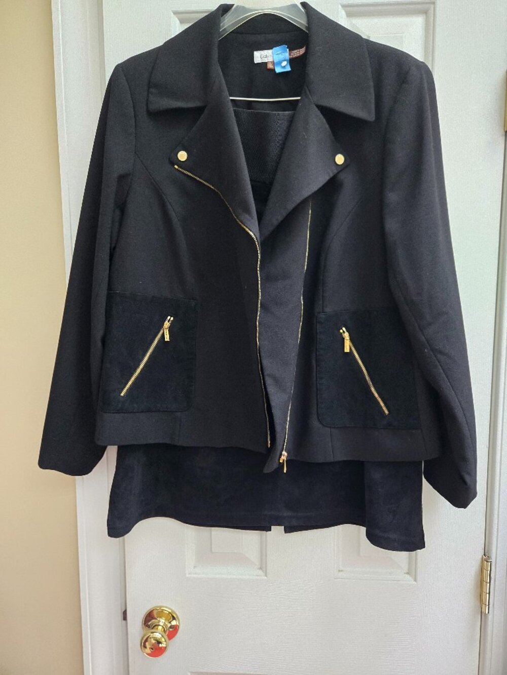 EUC Calvin Klein Jacket and Skirt - Faux Suede - 16W/1X